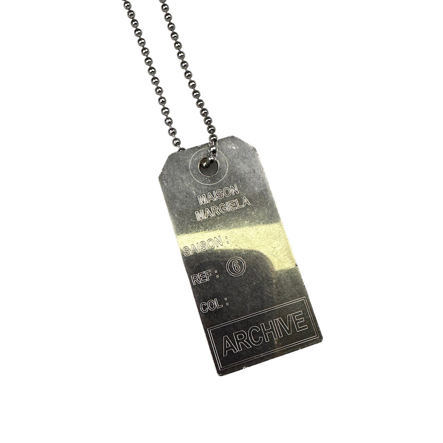 MAISON MARGIELA "6" ARCHIVE TAG (WITH REPLACEMENT CHAIN)