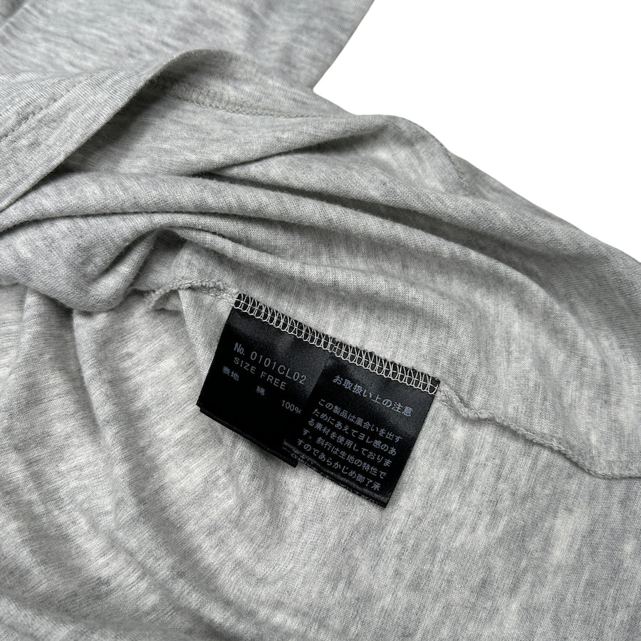 HYSTERIC GLAMOUR CURSIVE LOGO LONG SLEEVE - GREY 94HGRF