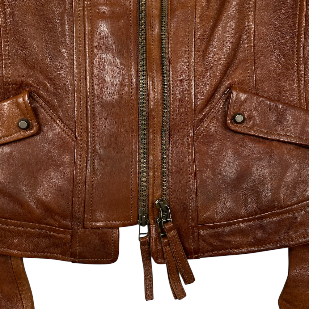 G.O.A. LEATHER JACKET - BROWN