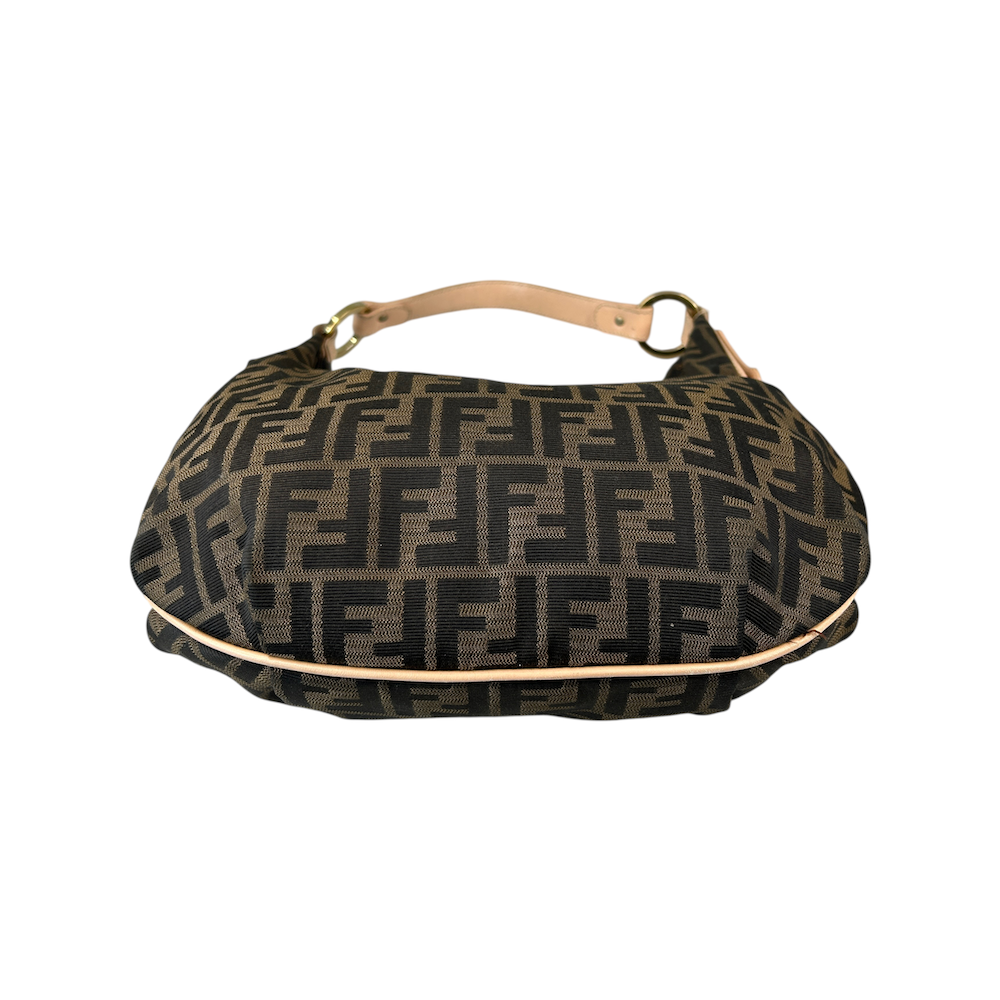 FENDI ZUCCA CANVAS CRESCENT BAG