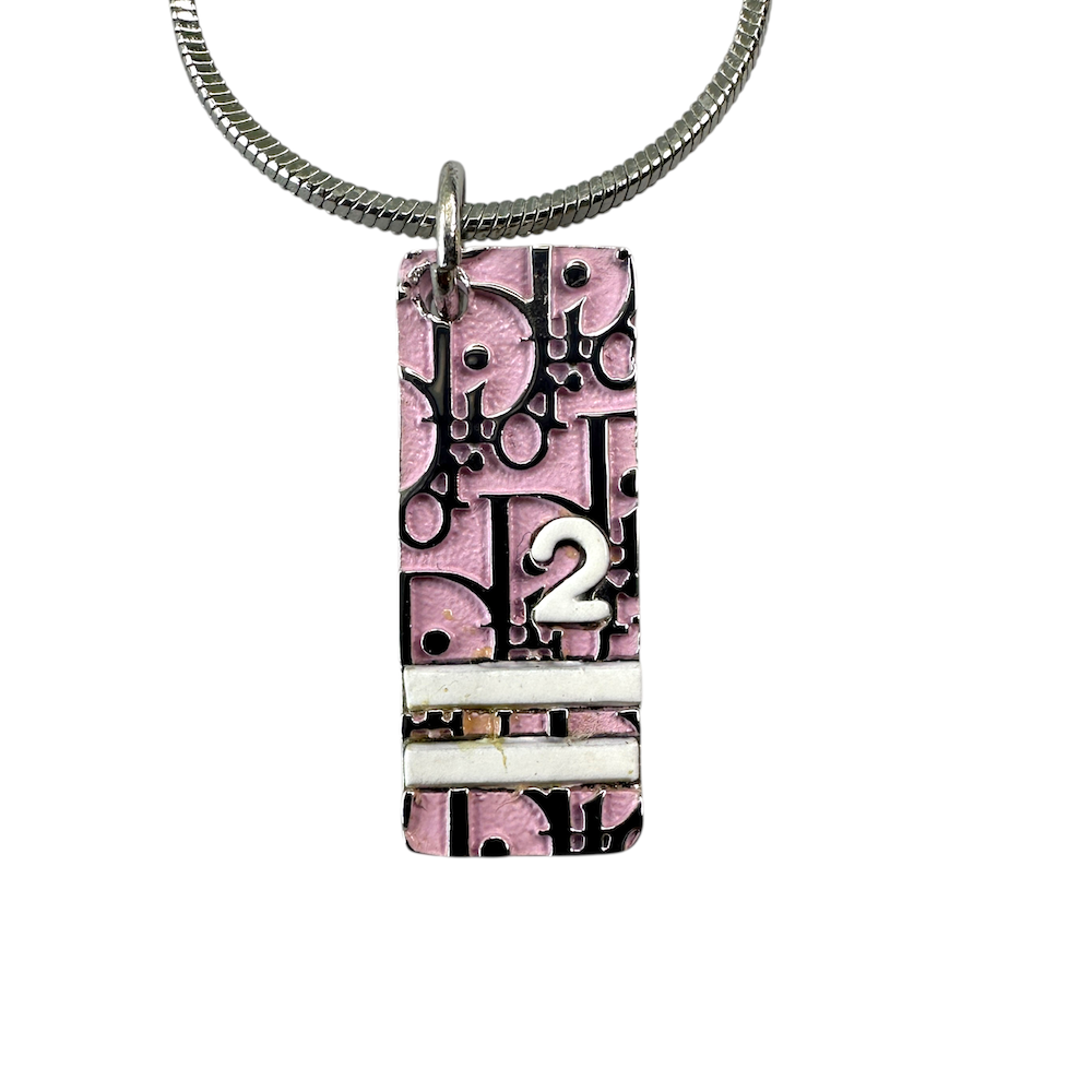 DIOR TROTTER MONOGRAM NECKLACE - BABY PINK (I)