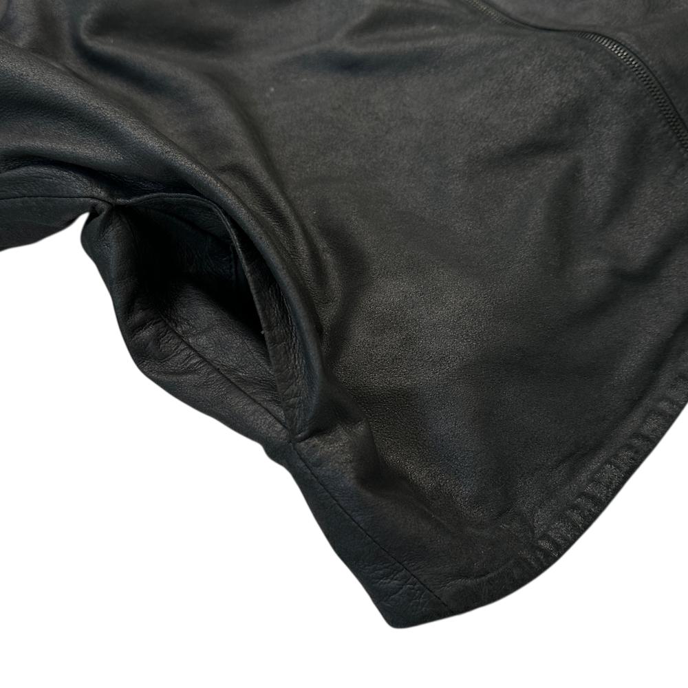HELMUT LANG SHEEP LEATHER ASYMMETRICAL JACKET