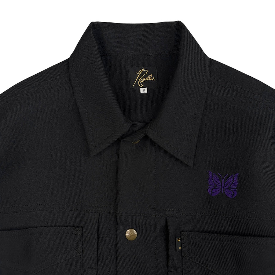 (S) NEEDLES PENNY JEAN JACKET - BLACK / PURPLE