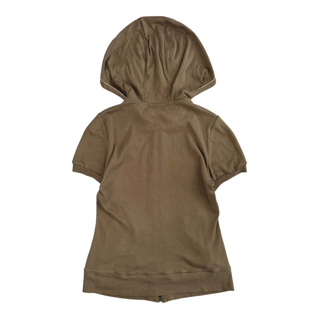 (38) BURBERRY SHORT SEEVE HOODIE - BROWN