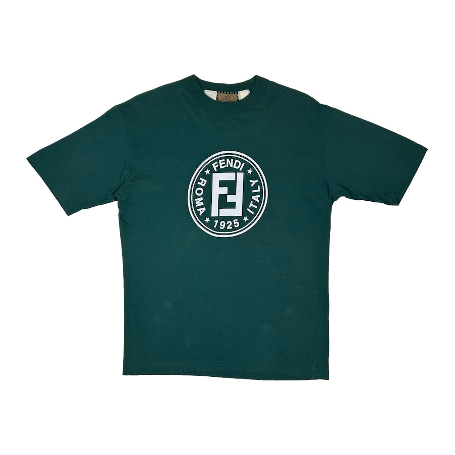 FENDI 90S LOGO TEE - GREEN