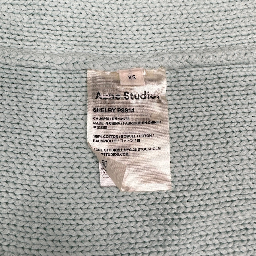 ACNE STUDIOS SHELBY CABLE KNIT SWEATER - LIGHT BLUE (XS)