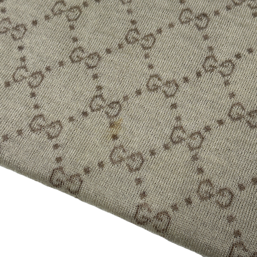 GUCCI BEIGE/CREAM GG WOOL MONOGRAM SCARF