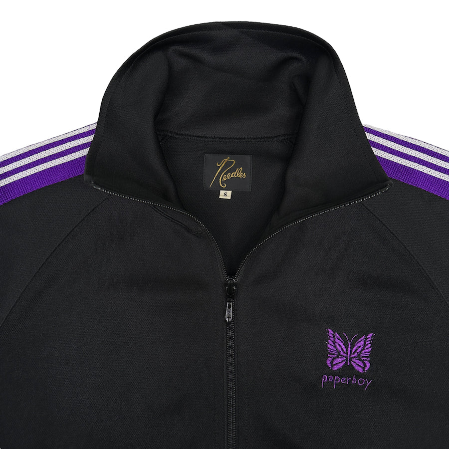 NEEDLES X PAPERBOY TRACK JACKET - BLACK / PURPLE