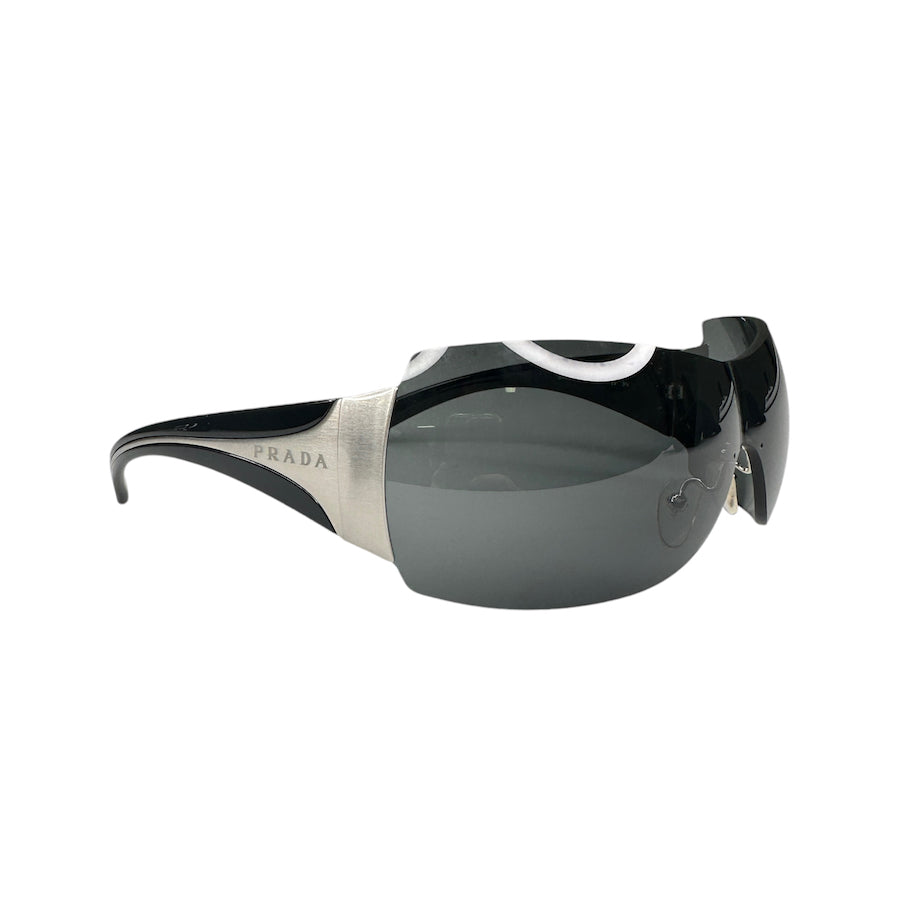 PRADA SPR04I SHIELD SUNGLASSES - BLACK