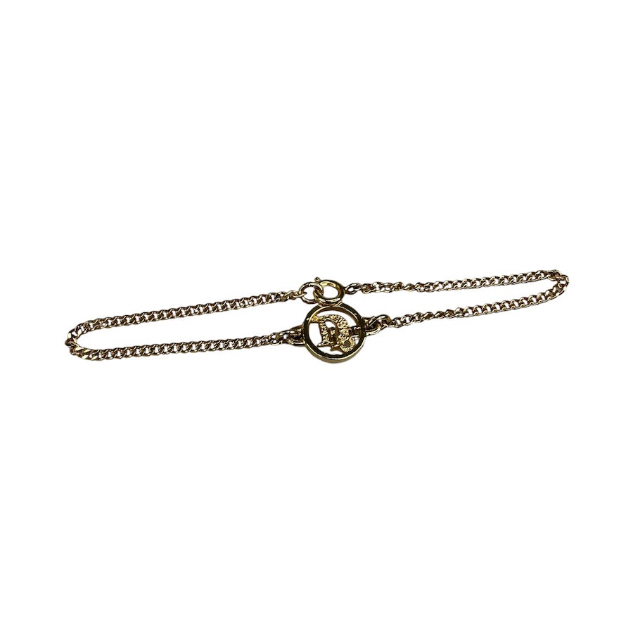 DIOR OBLIQUE LOGO CIRCLE PENDANT BRACELET