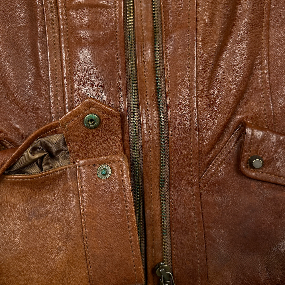 G.O.A. LEATHER JACKET - BROWN