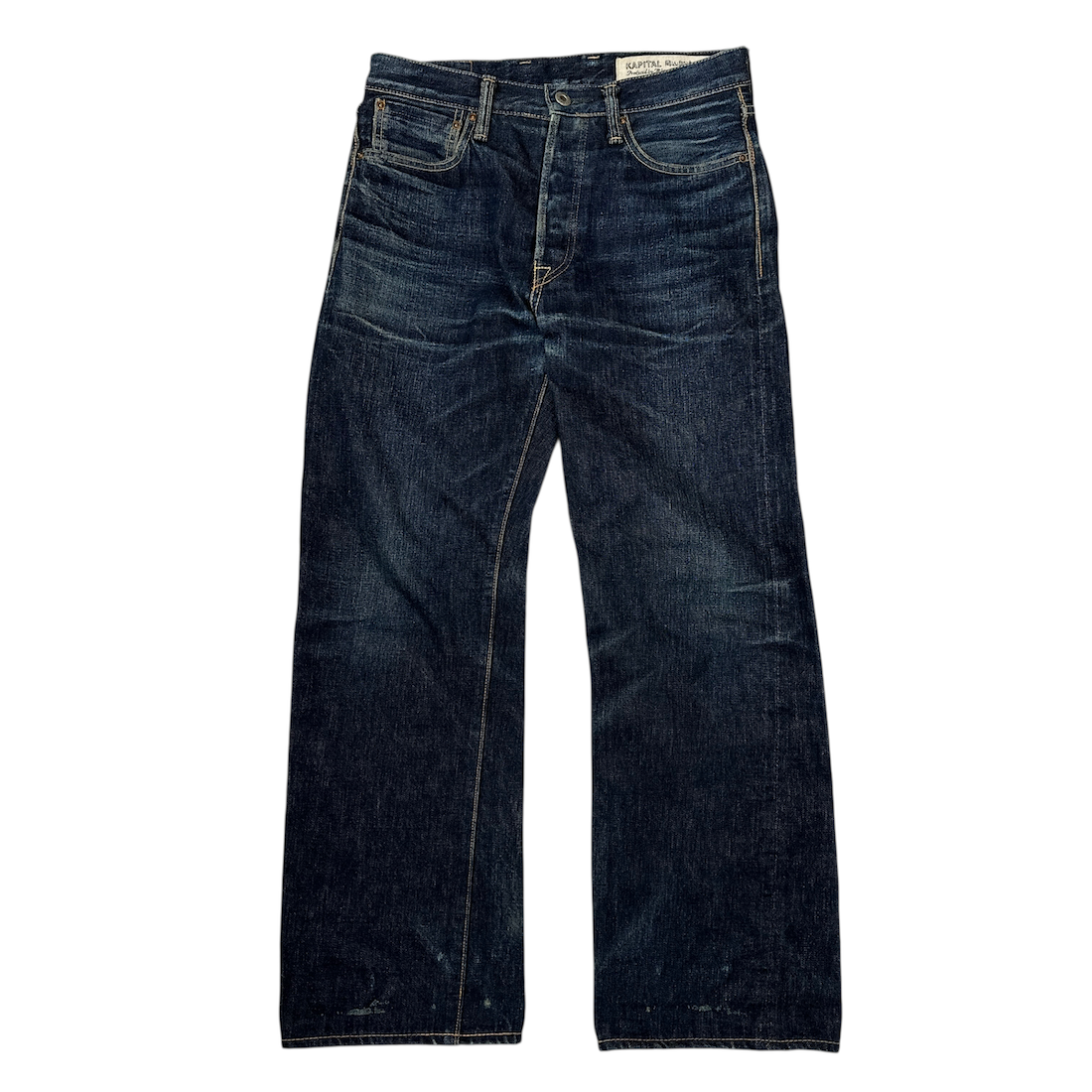 (29) KAPITAL BACK CINCH SELVEDGE DENIM