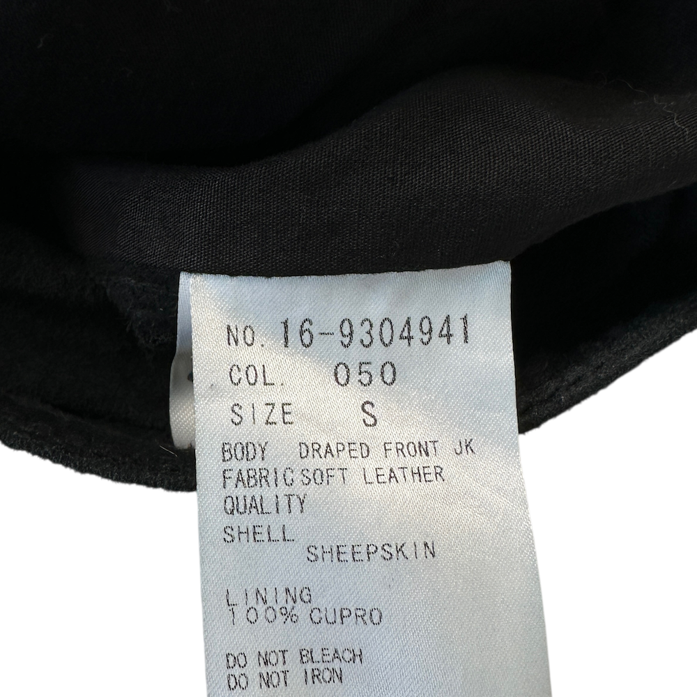 HELMUT LANG SHEEP LEATHER ASYMMETRICAL JACKET