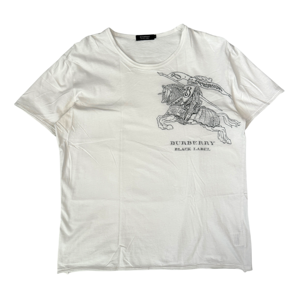 (2) BURBERRY BLACK LABEL T-SHIRT - WHITE