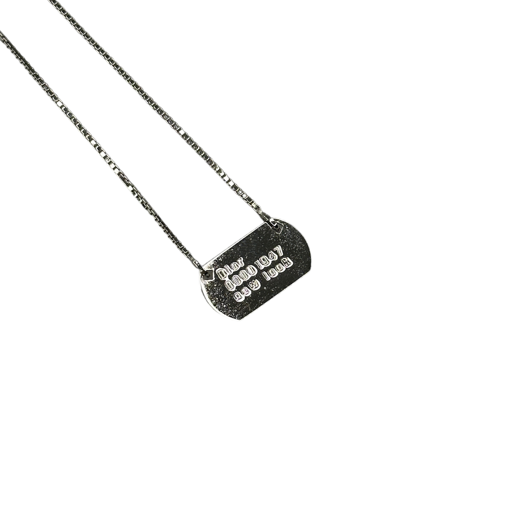 DIOR "NEW LOOK" TAG NECKLACE