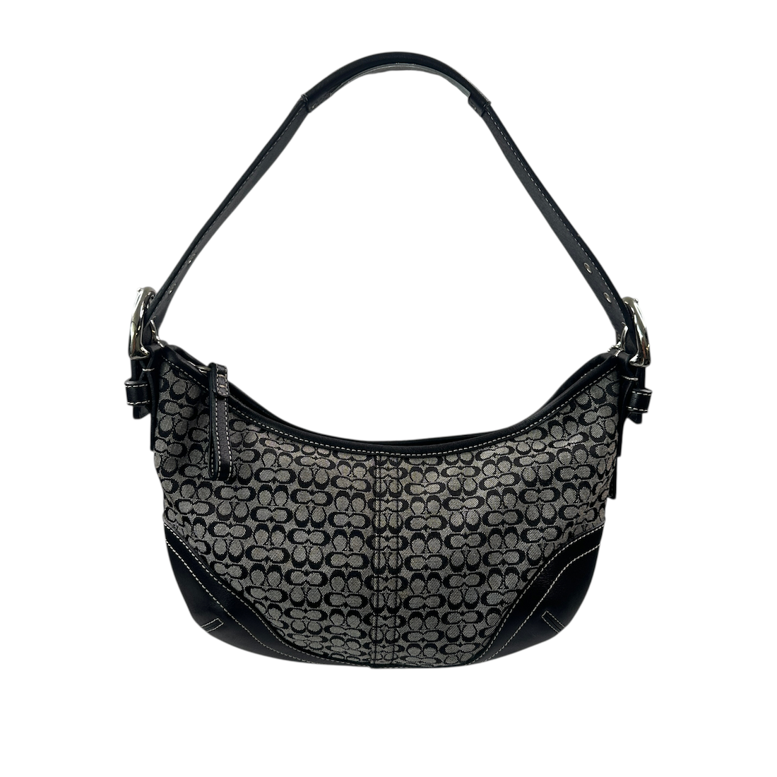 COACH MINI SIGNATURE CANVAS HOBO BAG