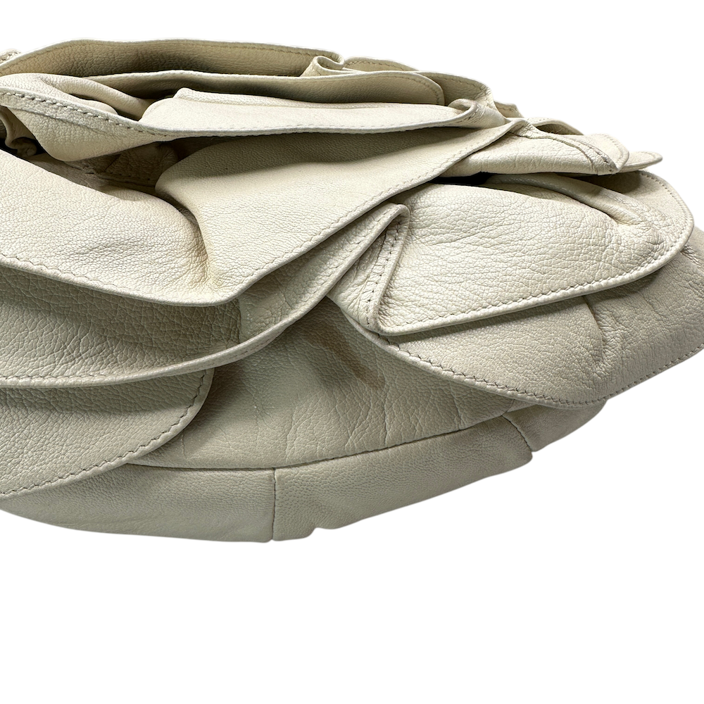 YVES SAINT LAURENT RIVE GAUCHE NAJA BAG - CREAM