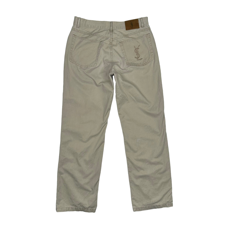 YVES SAINT LAURENT CHINO TROUSERS - BEIGE