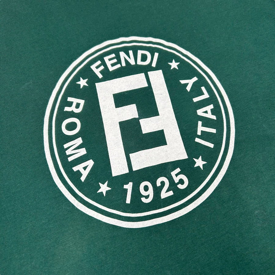 FENDI 90S LOGO TEE - GREEN