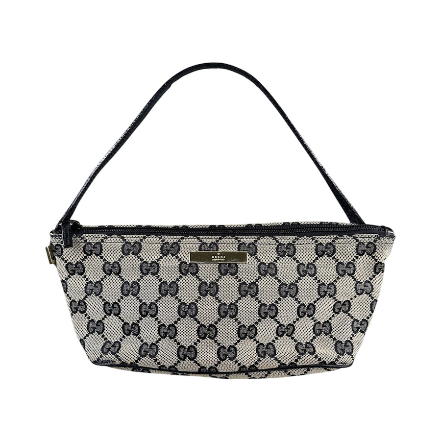 GUCCI GG CANVAS BOAT POCHETTE - NAVY