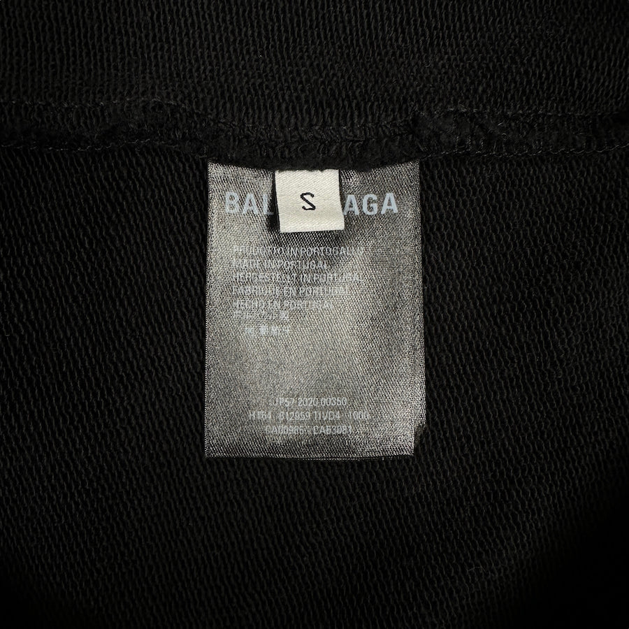 BALENCIAGA WOMENS GYMWEAR HOODIE - BLACK