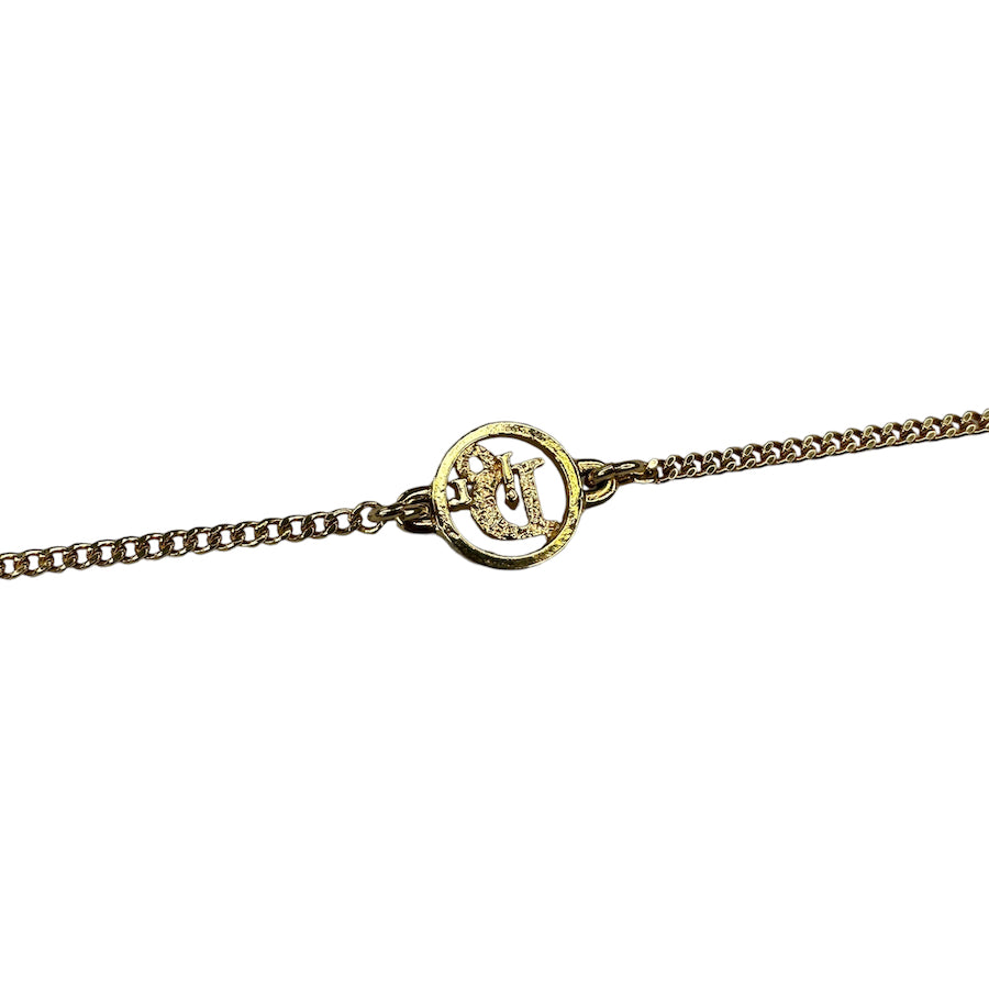 DIOR OBLIQUE LOGO CIRCLE PENDANT BRACELET