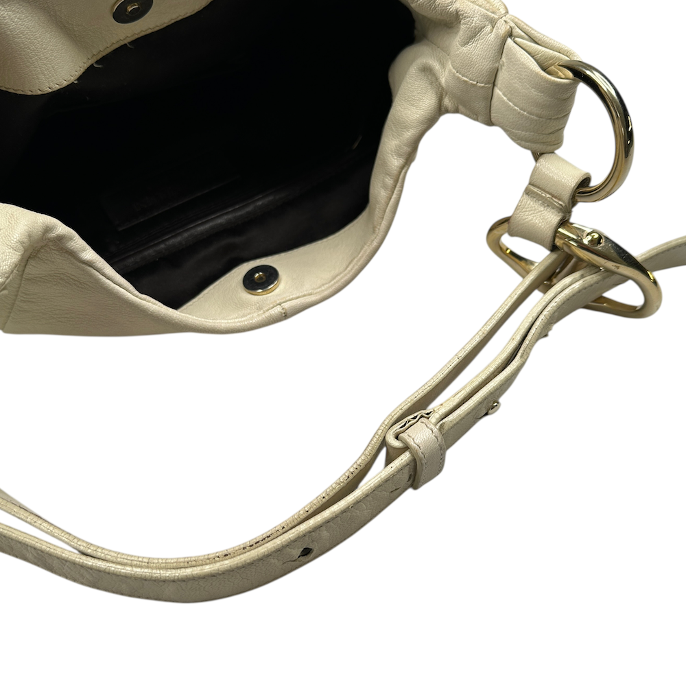 YVES SAINT LAURENT RIVE GAUCHE NAJA BAG - CREAM