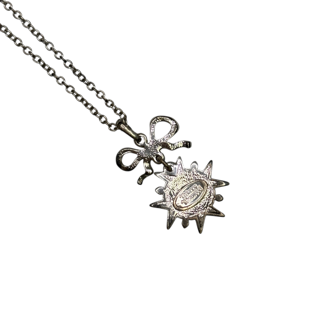 VIVIENNE WESTWOOD VINTAGE BOW/STAR NECKLACE - SILVER PLATED