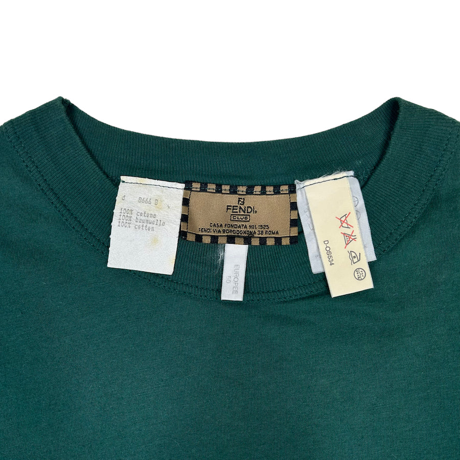 FENDI 90S LOGO TEE - GREEN