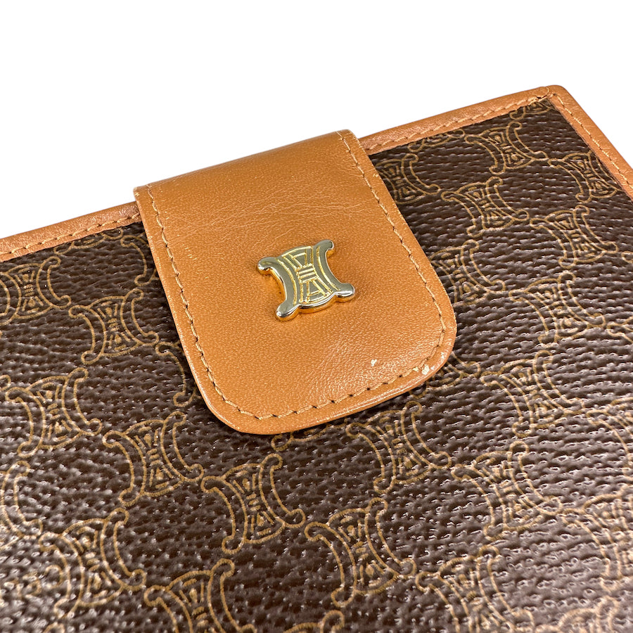 CELINE MACADAM CANVAS KISSLOCK WALLET