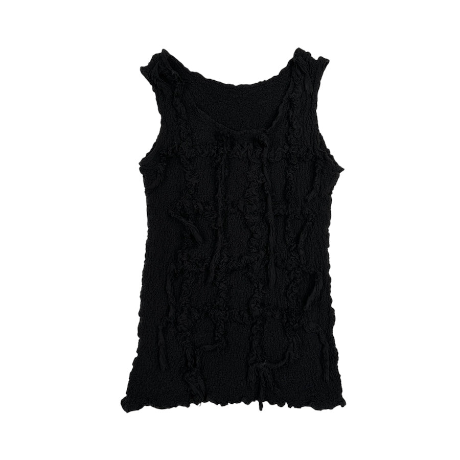 ISSEY MIYAKE ME CAULIFLOWER TANK TOP - BLACK