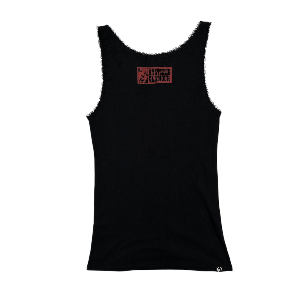 HYSTERIC GLAMOUR タンクトップ ブラック/レッド 2024年 HYSTERIC HYSTERIC GLAMOUR タンクトップ ブラック/レッド 2024年 HYSTERIC