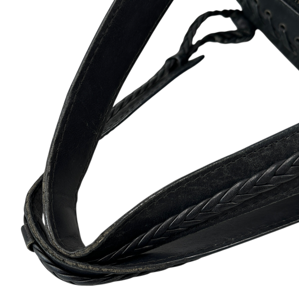 DIOR 2007 MONOGRAM SHOULDER BAG - BLACK