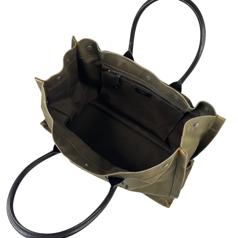 SAINT LAURENT RIVE GAUCHE TOTE BAG - GREEN