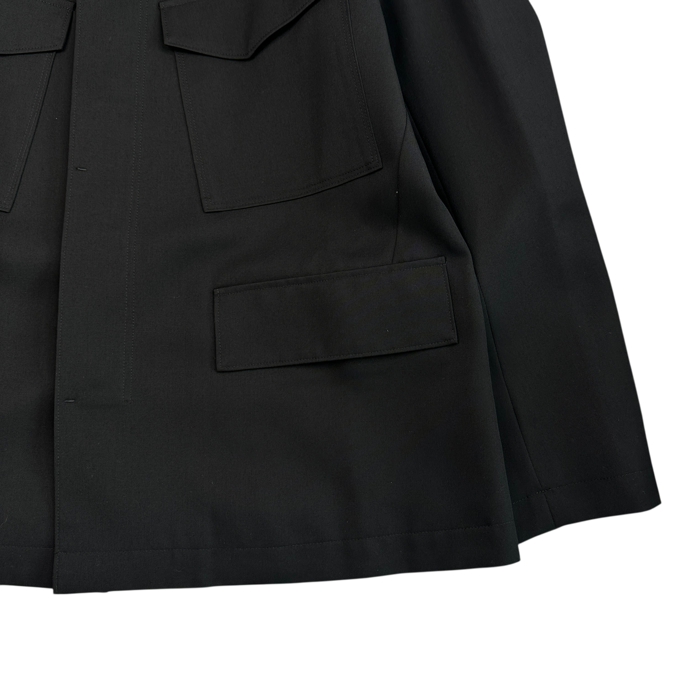 (2) UJOH WOOL QUAD-POCKET BLOUSON JACKET - BLACK