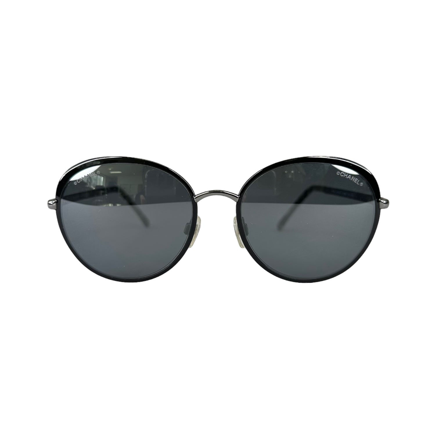 CHANEL ROUND FRAME TINTED SUNGLASSES