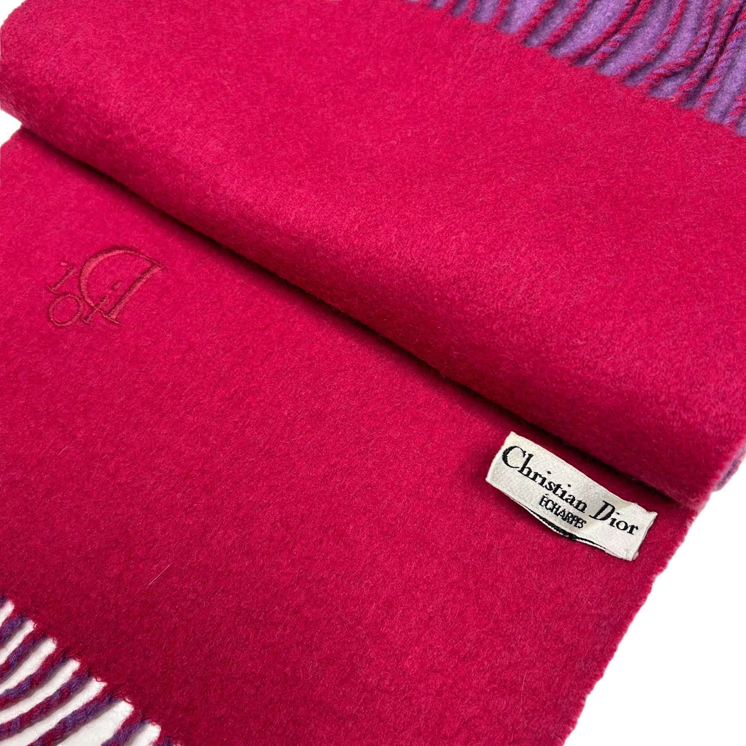 DIOR CLASSIC LOGO SCARF - TWO TONE PURPLE