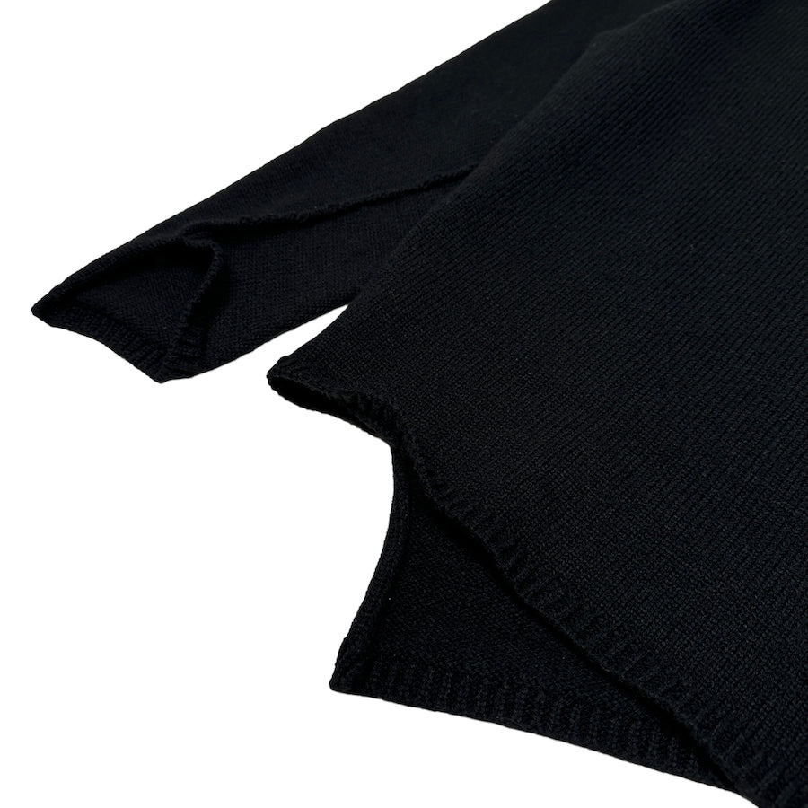 COMME DES GARCONS SHIRT ASYMMETRICAL KNIT - BLACK