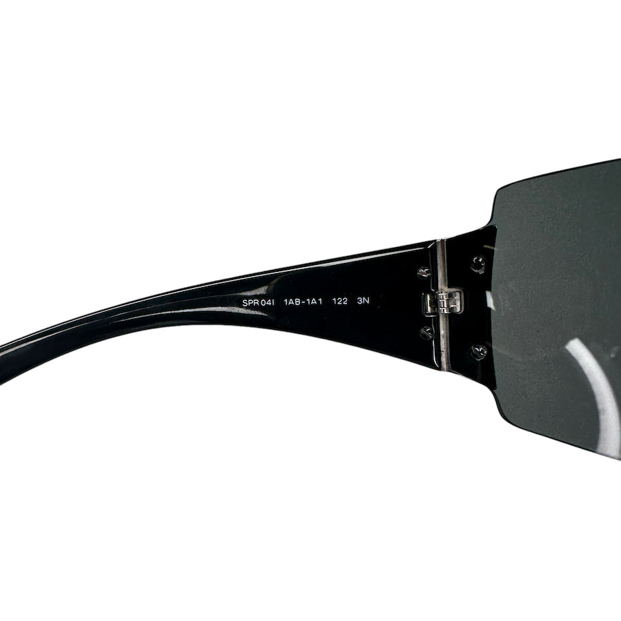 PRADA SPR04I SHIELD SUNGLASSES - BLACK