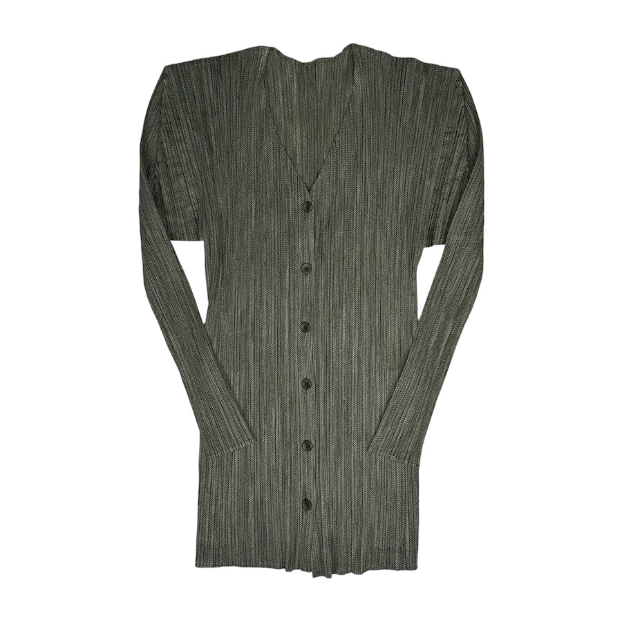 ISSEY MIYAKE PLEATS PLEASE CARDIGAN - GREEN