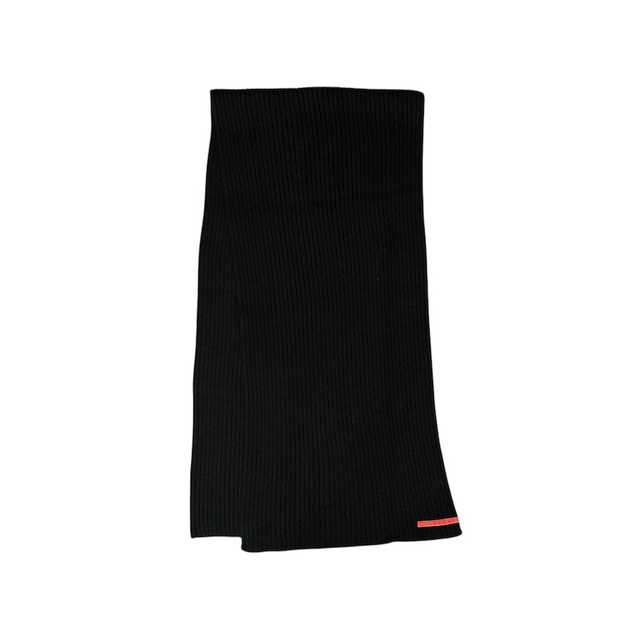 PRADA SPORT WOOLLEN SCARF - BLACK