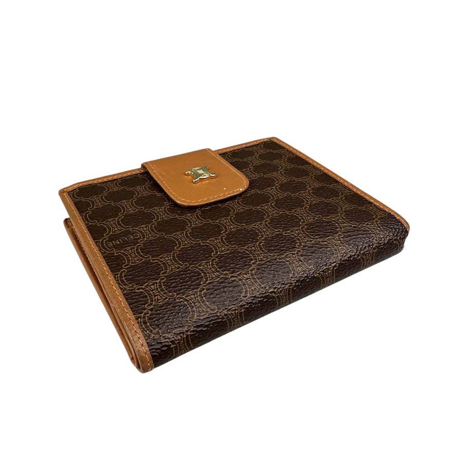CELINE MACADAM CANVAS KISSLOCK WALLET