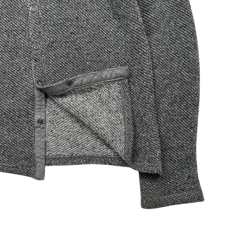 TORNADO MART HIGH-NECK BUTTON UP KNIT