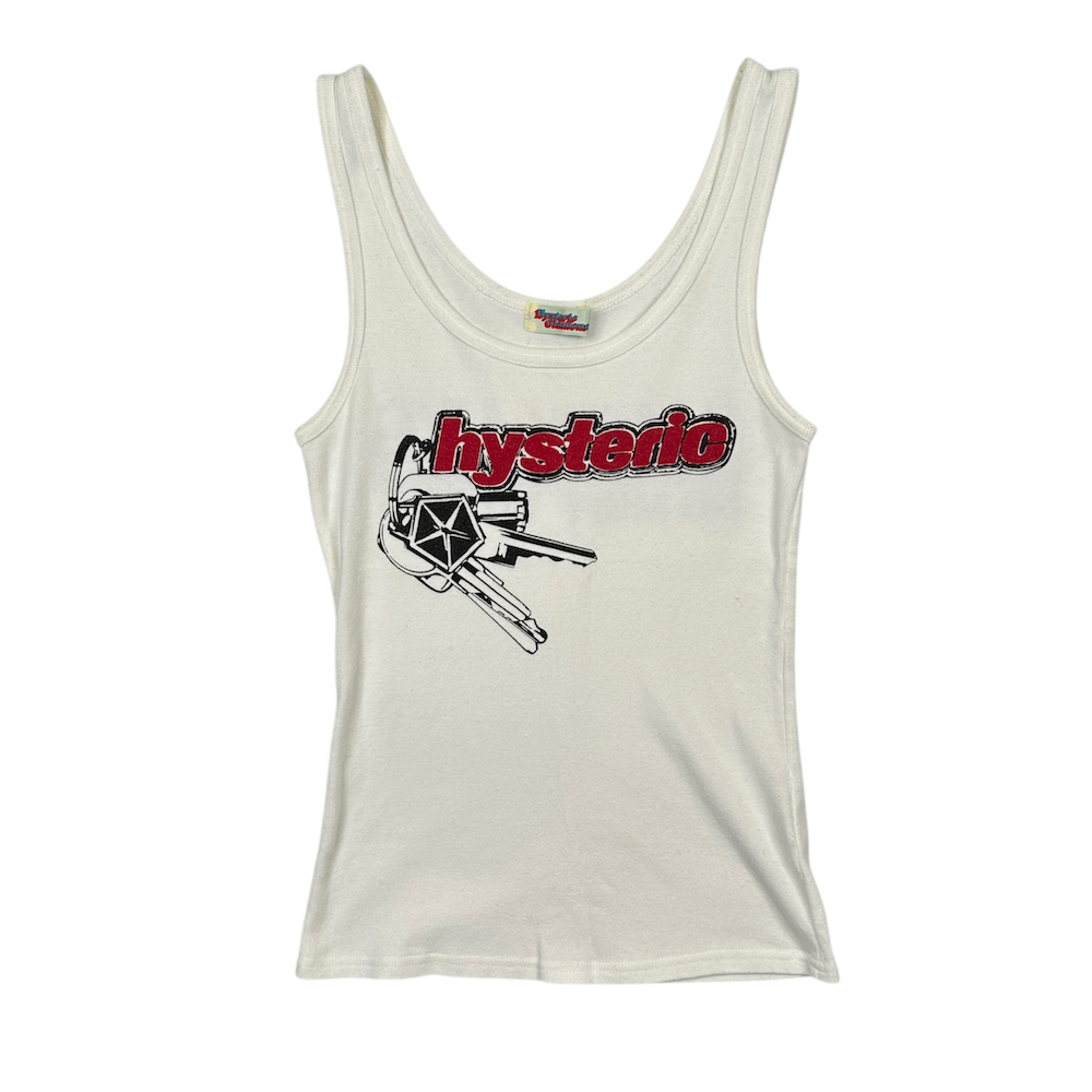 HYSTERIC GLAMOUR 'KEYS' TANK TOP - WHITE