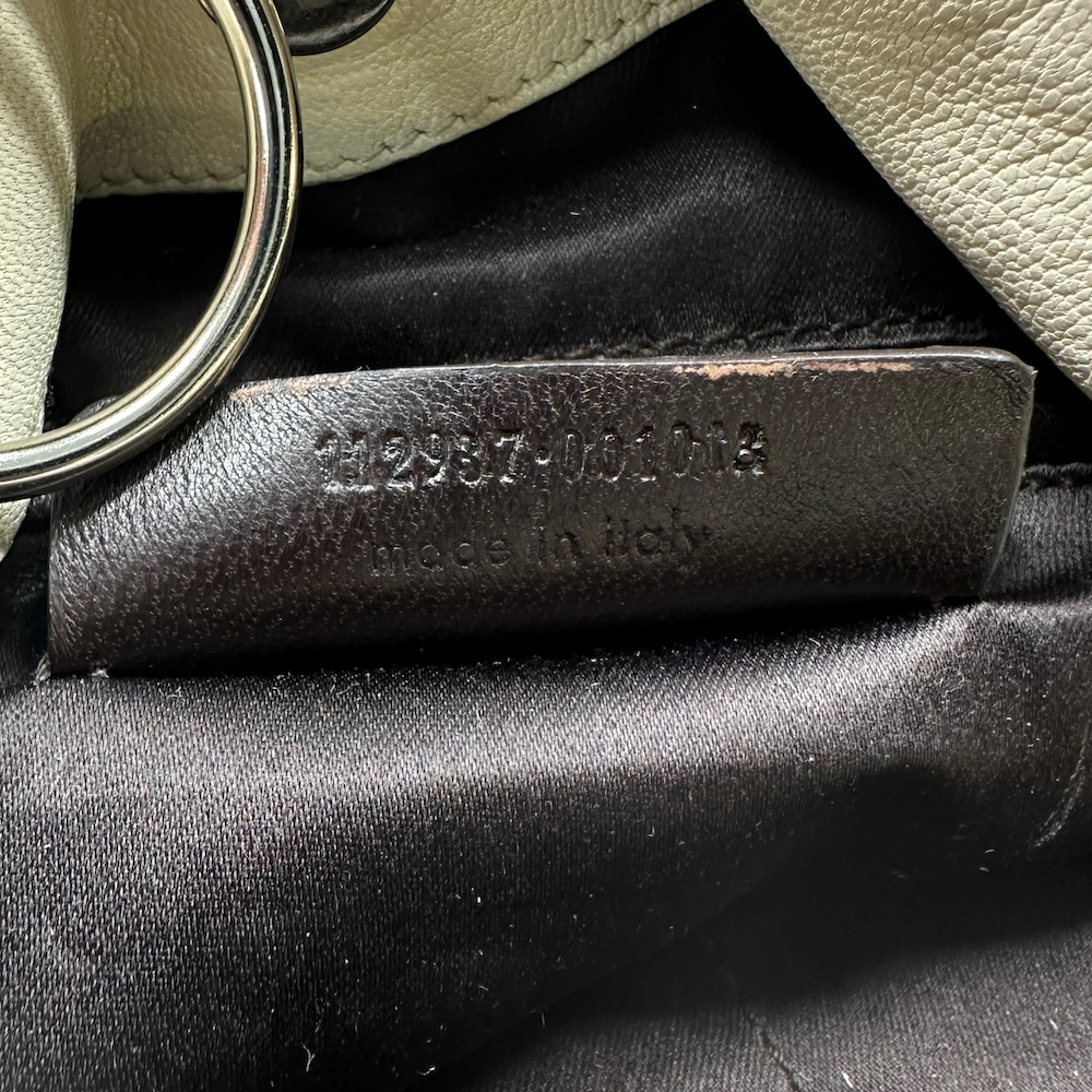 YVES SAINT LAURENT RIVE GAUCHE NAJA BAG - CREAM