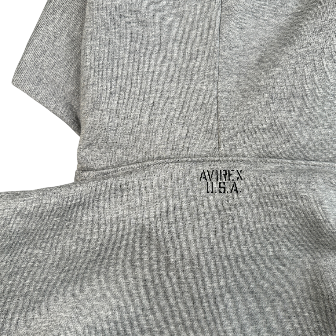 (NEW) AVIREX LOGO ZIP HOODIE - GREY