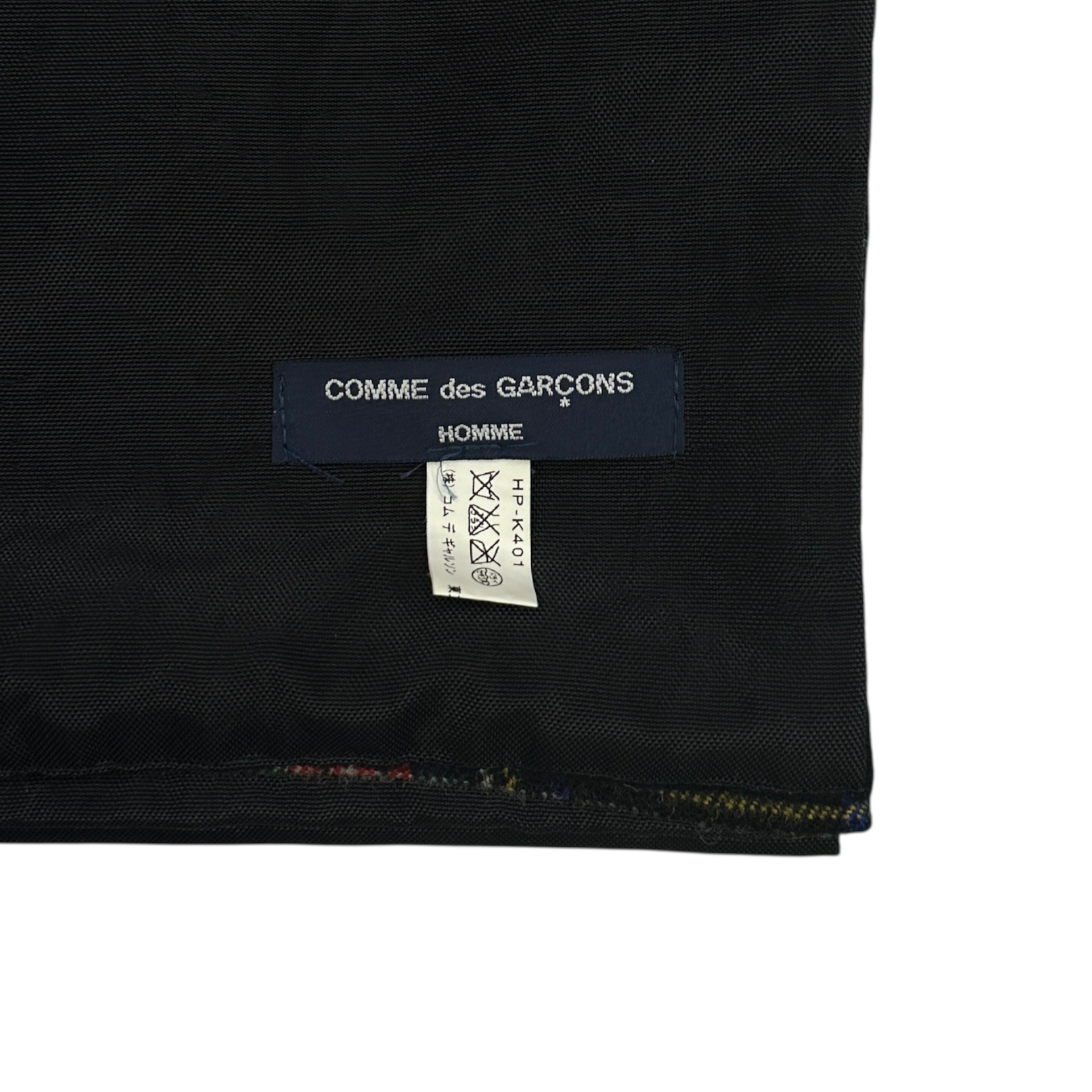 COMME DES GARCONS HOMME WOOL & NYLON TARTAN SCARF