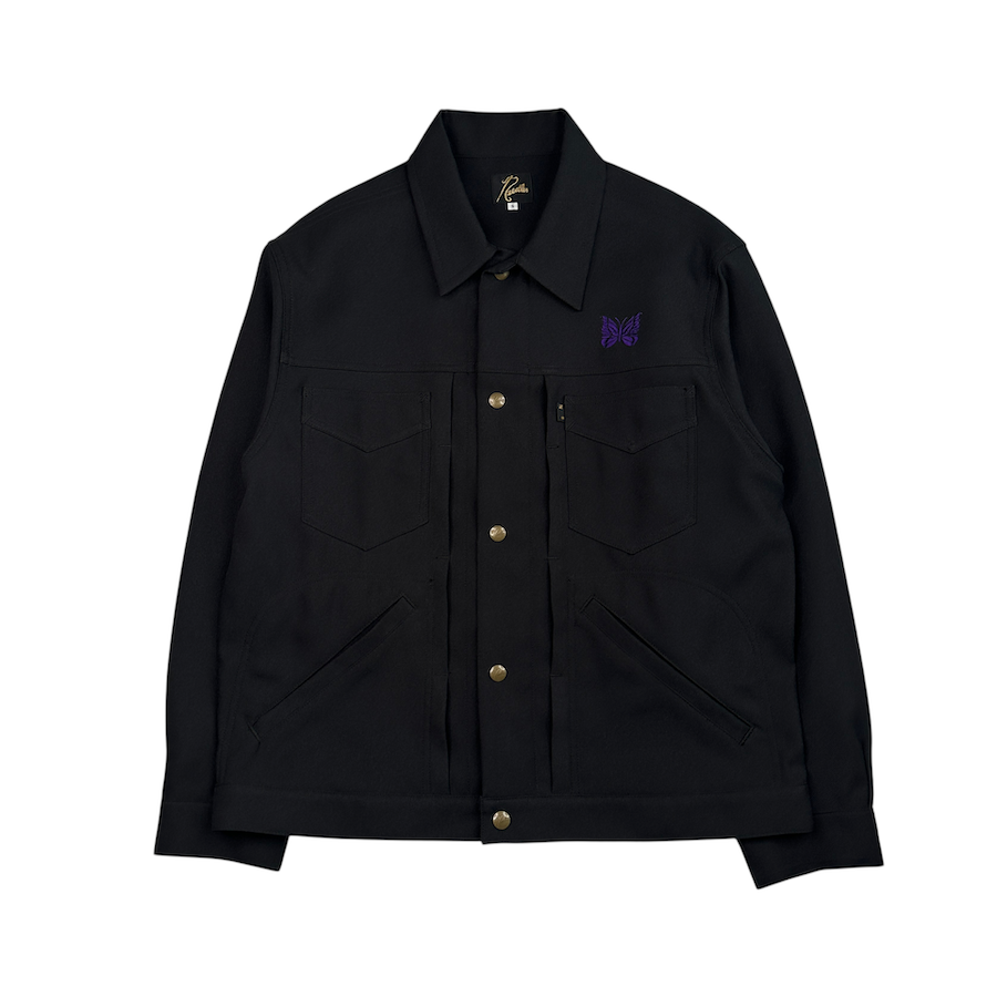 (S) NEEDLES PENNY JEAN JACKET - BLACK / PURPLE