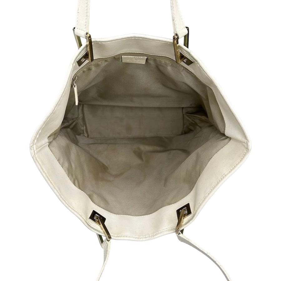 FENDI WHITE FF SHOULDER BAG