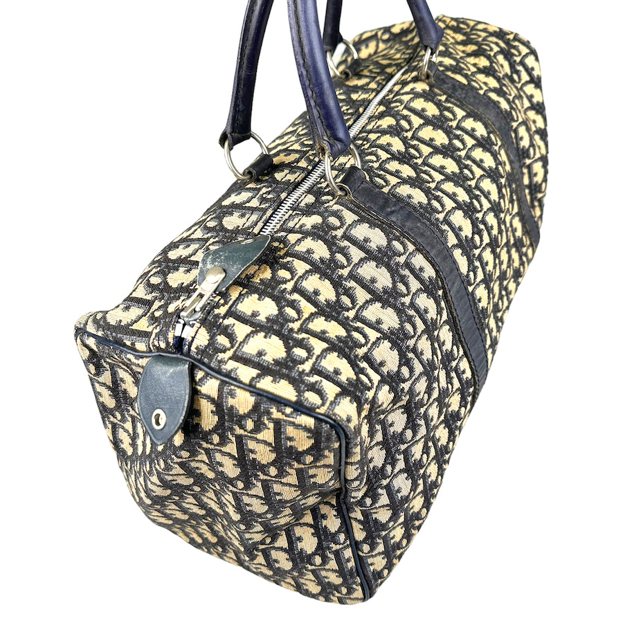 DIOR MONOGRAM CANVAS VINTAGE BOSTON DUFFLE BAG - CLASSIC 8102-E